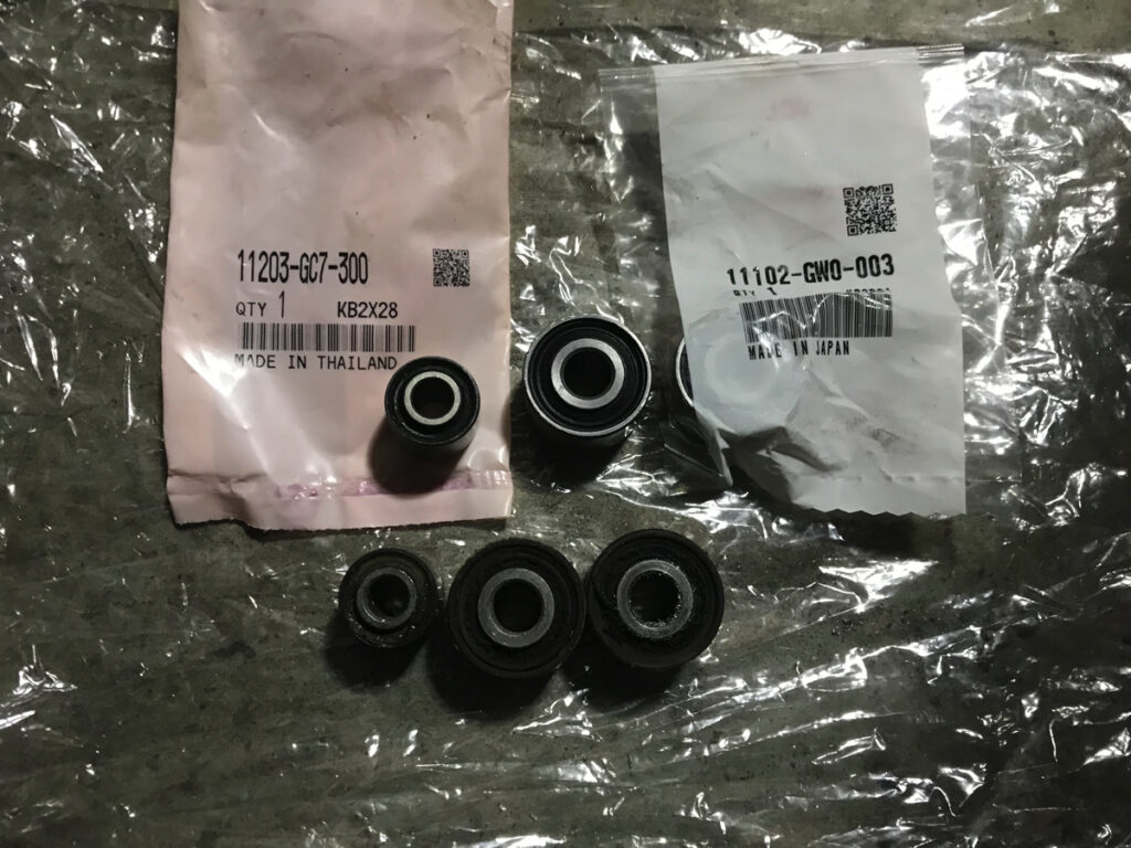 新旧ブッシュ比較